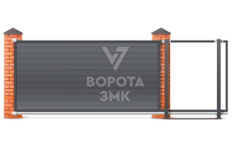 Ворота автоматические распашные 2500×3000 ЗМК-7298