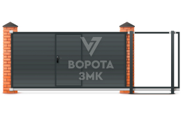 Откатные ворота под ключ 8 метров 8000×2800 ЗМК-8107