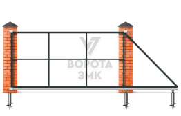 Ворота откатные 2000×3000 Каркас ЗМК-7662