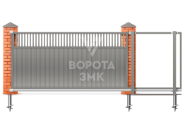 Ворота двойные откатные 2250×2550 ЗМК-7439
