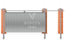 Откатные ворота 8 метров 8000×1800 ЗМК-8125
