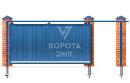 Винтовые сваи ворота 2250×2550 ЗМК-7592