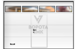 Ворота подъемные с дверью для автосервиса 2250×2500 ЗМК-3513